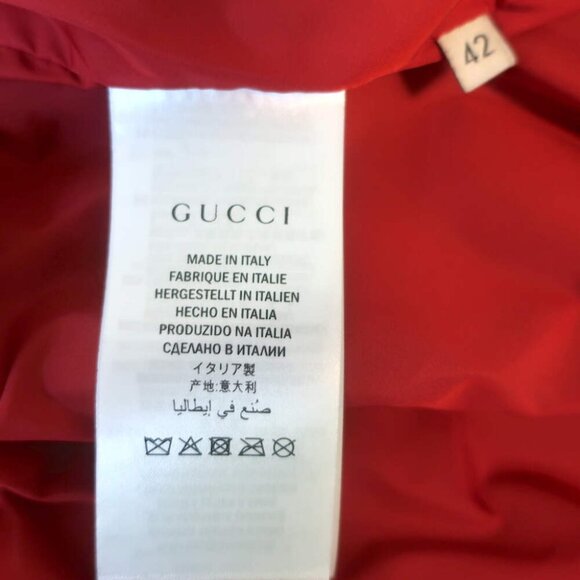 Gucci Hollywood Embroidered Leather Bomber Jacket Black Size 42 - Picture 12 of 14